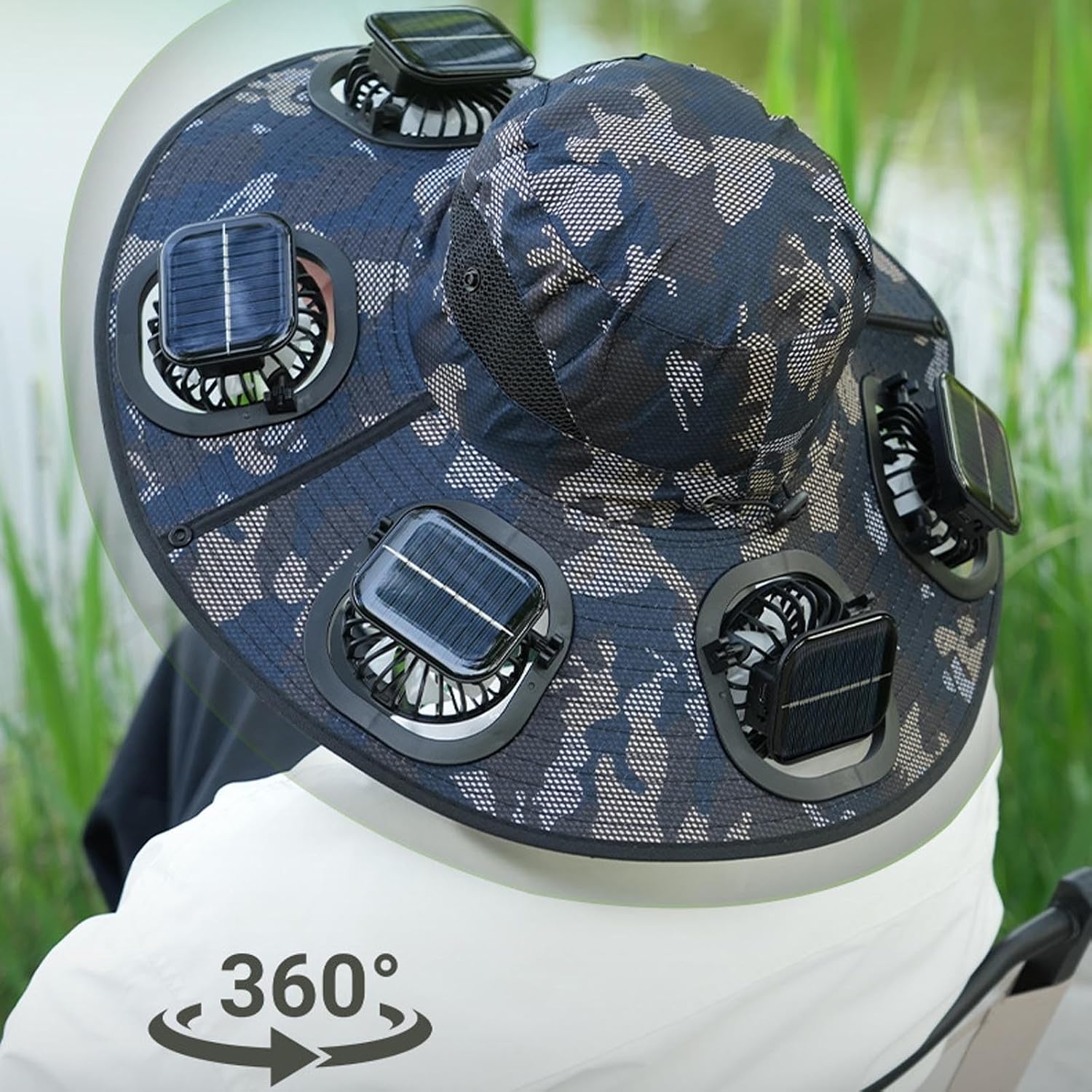 Hot 6 Fans Solar Fan Hat Breat - огляд і ціна Visor Sun Hat